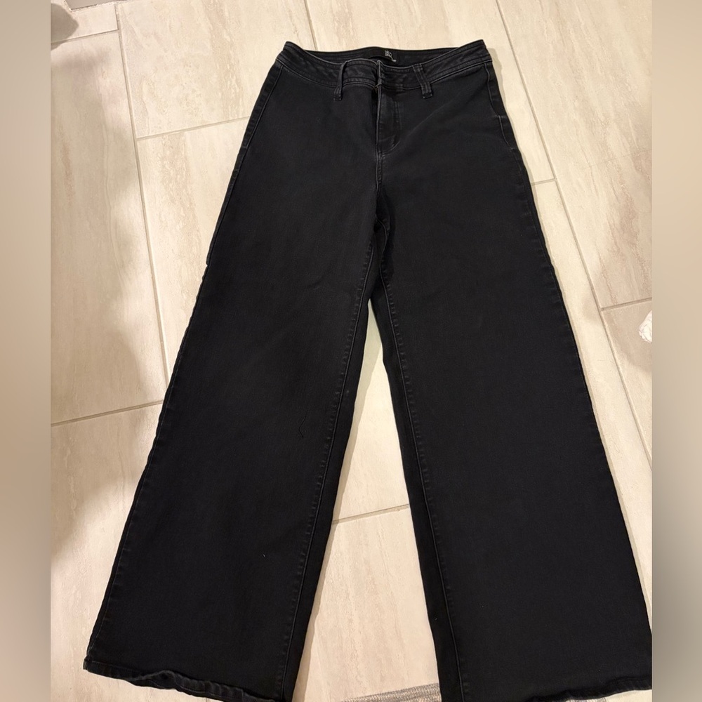 Black Stretchy Womens Jeans Straight Leg Size 6